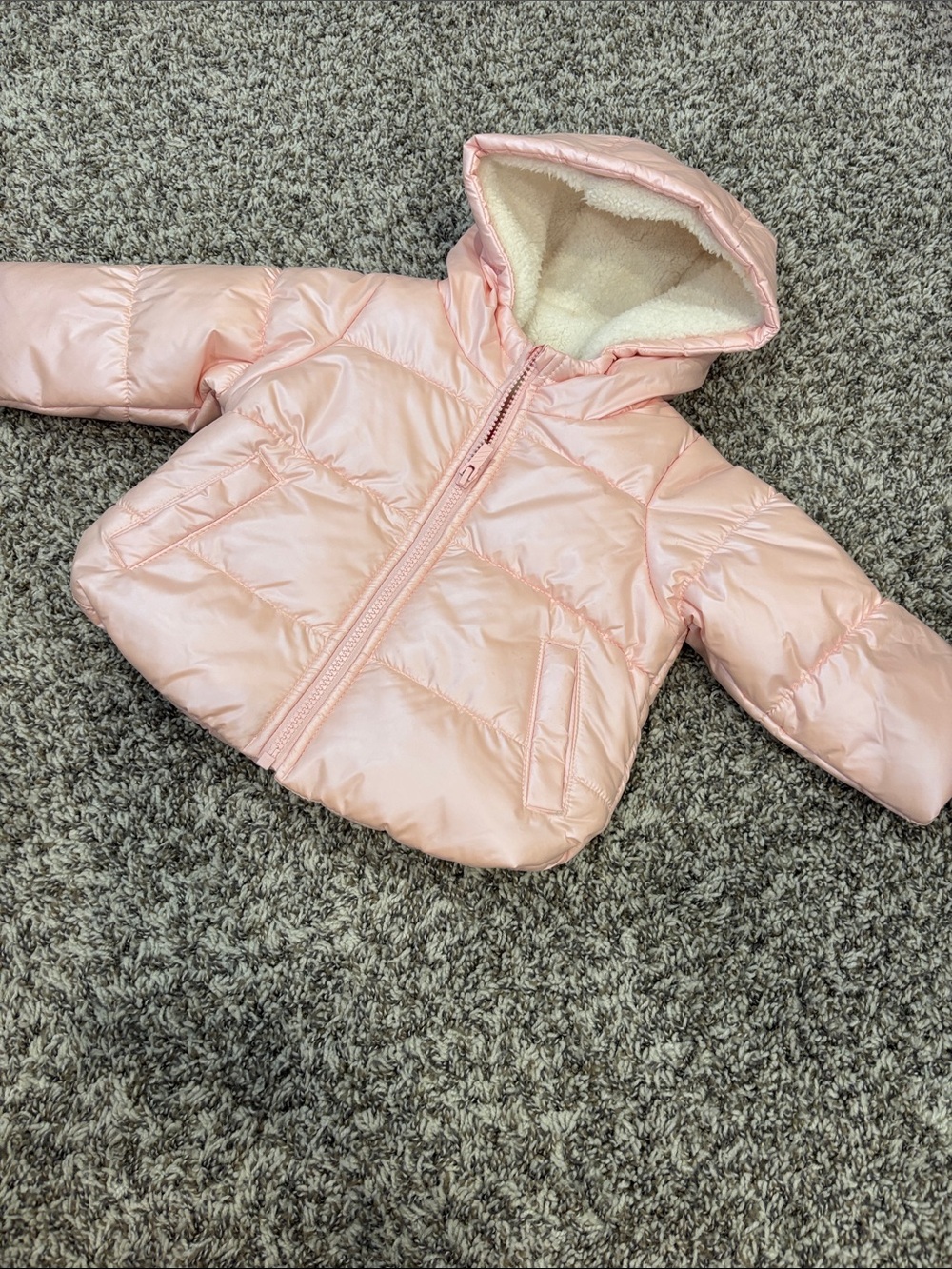 Carter's Light Pink Puffer Hooded Jacket